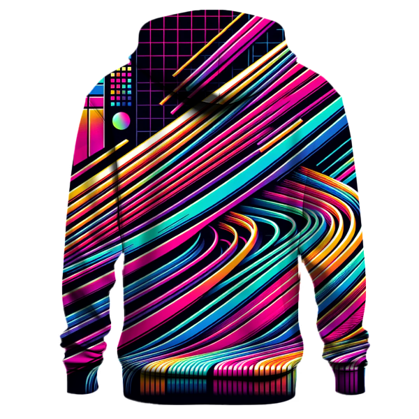 Neon Night Stripes Hoodie