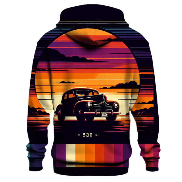 Vintage Sunset Road Trip Hoodie