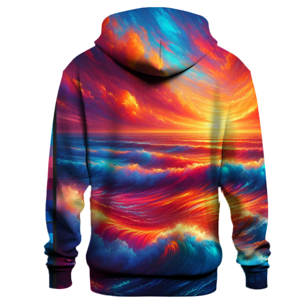 Electric Sunset Wave Hoodie