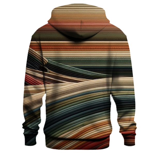 Earthy Tone Stripes Hoodie
