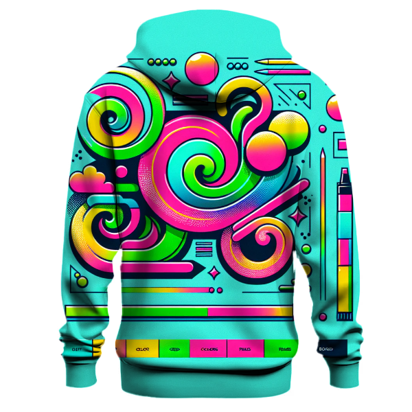 Funky Geometric Swirls Hoodie