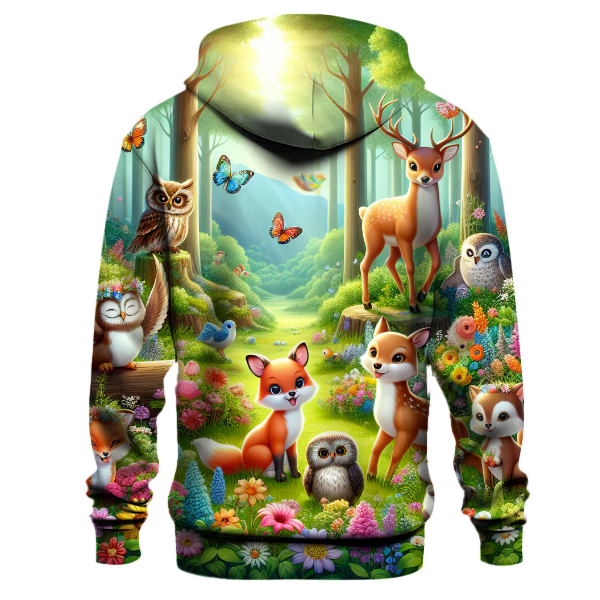 Playful Woodland Creatures Hoodie