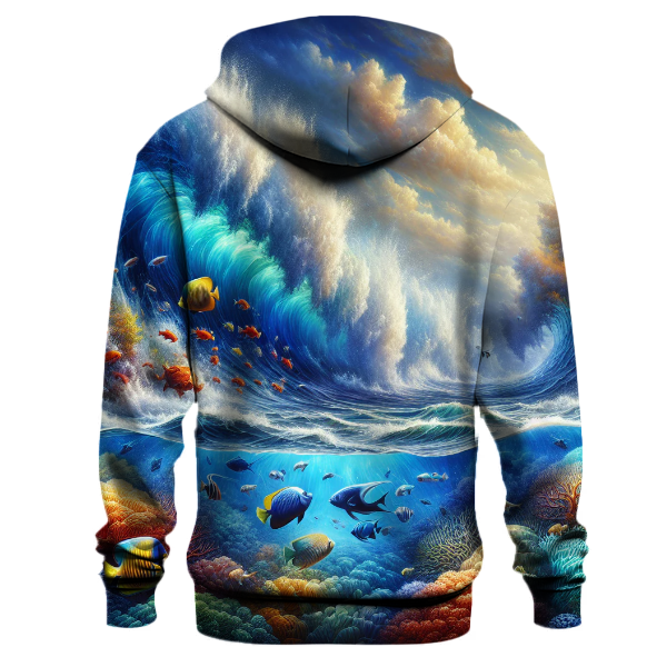 Dynamic Ocean Splash Hoodie