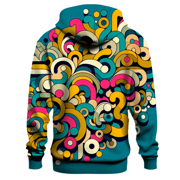 Funky Retro Abstract Shapes Hoodie