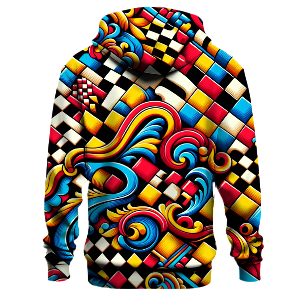 Funky 80s Checkerboard Hoodie