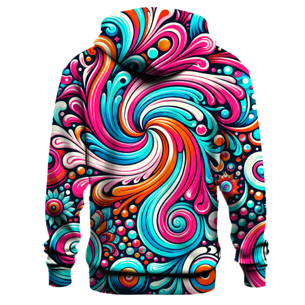 Peace and Love Tie-Dye Design Hoodie