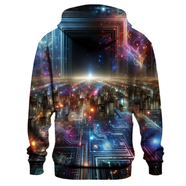Futuristic Cyber Grid Hoodie