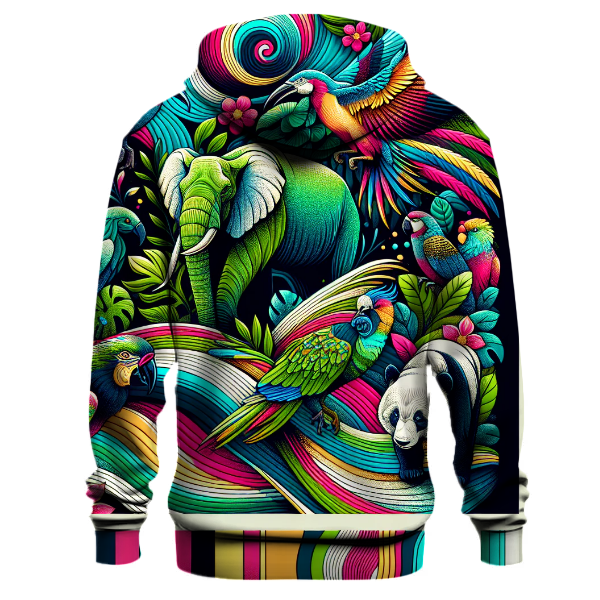 Neon Wave Safari Hoodie