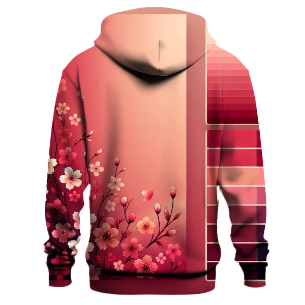 Crimson Blossom Gradient Hoodie