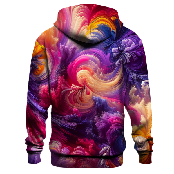Radiant Flora Tie-dye Design Hoodie