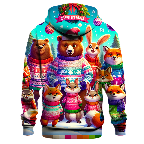 Christmas Sweater Party Animals Hoodie