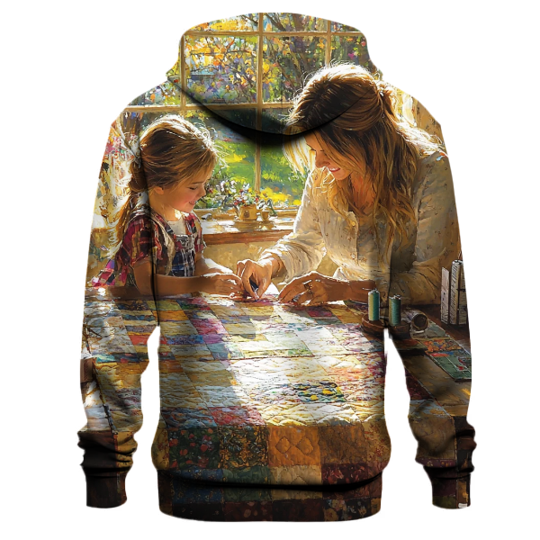 The Fabric of Love A Mothers Stitched Heart Hoodie