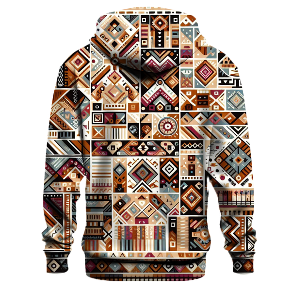 Bold Tribal Motifs Hoodie