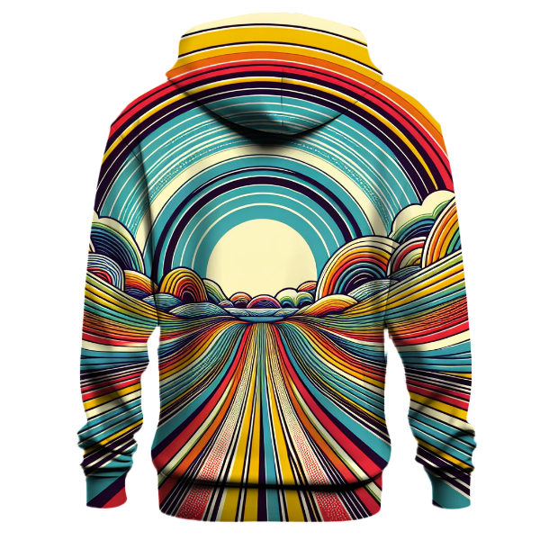 Bright Retro Rainbows Hoodie
