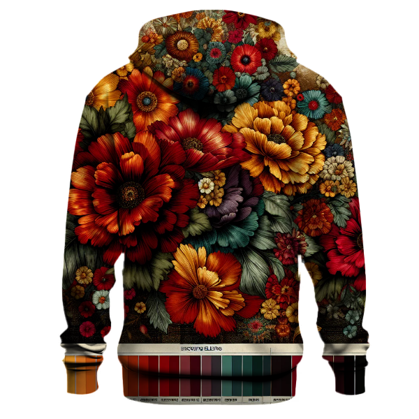 Funky Floral Pattern Hoodie