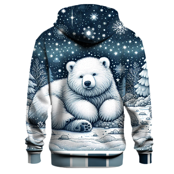 Snowy Night Polar Bear Hoodie