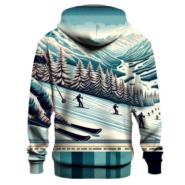 Skiing Snowfall Hoodie