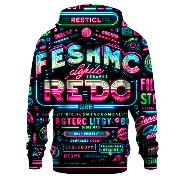 Retro Neon Signage Hoodie