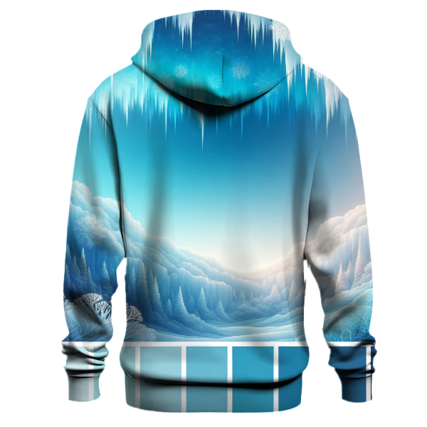 Icy Blue Glacier Gradient Hoodie