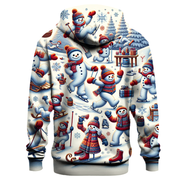 Snowman Family Winter Fun Hoodie