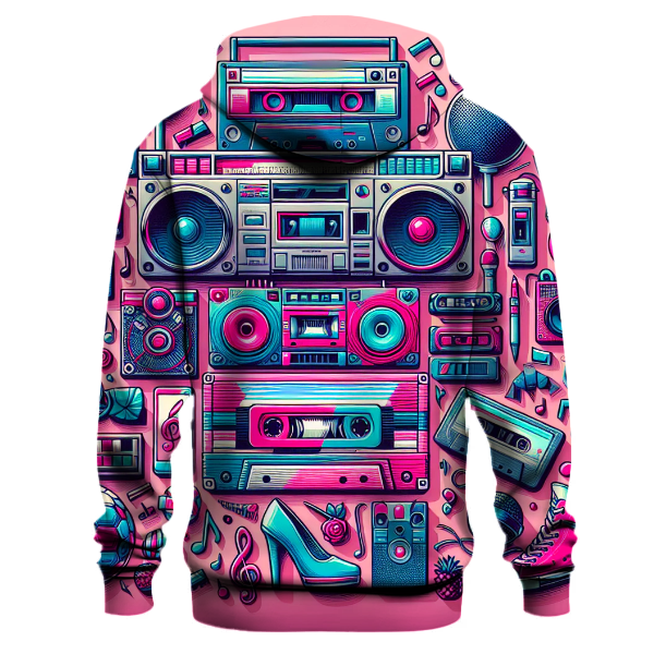Vibrant 80s Retro Jam Hoodie