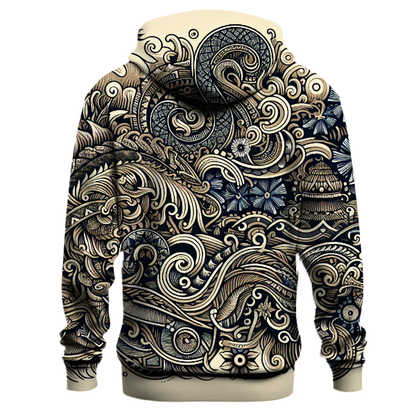 Oceanic Tribal Patterns Hoodie