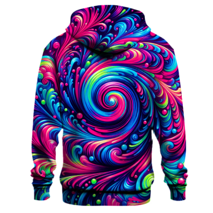 Electric Neon Vortex Hoodie