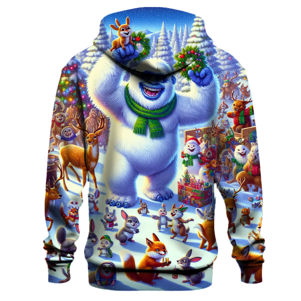 Festive Yeti and Friends Hoodie