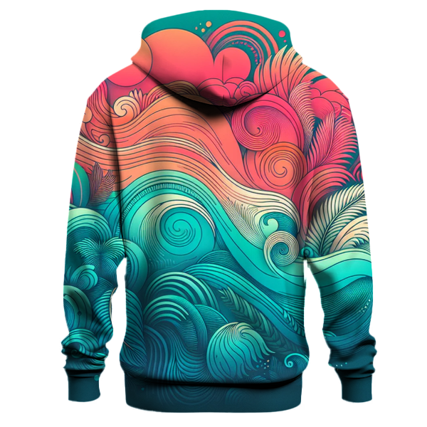 Vibrant Tropical Gradient Hoodie