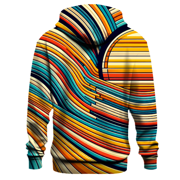 Colorful Retro Stripes Hoodie