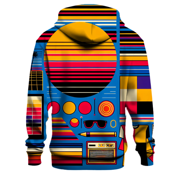 Bold Stripes of the 80s Hoodie