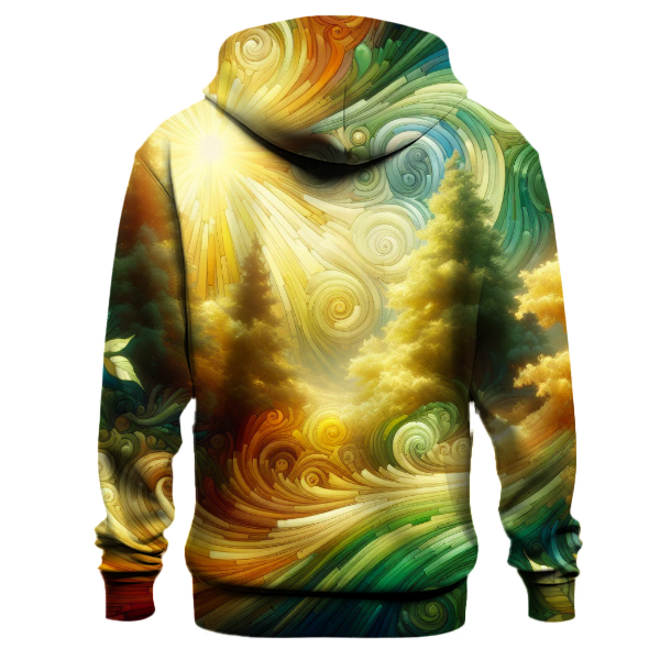 Sunlit Grove Tie-Dye Design Hoodie