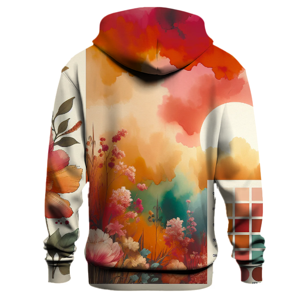 Floral Sunset Fusion Hoodie