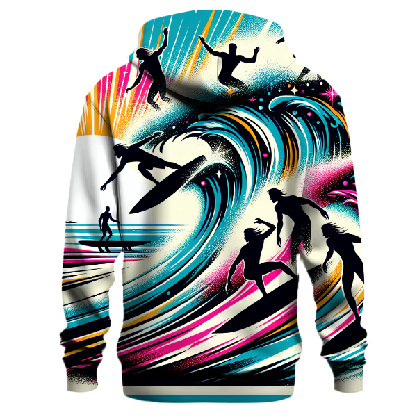 Cosmic Neon Surf Hoodie