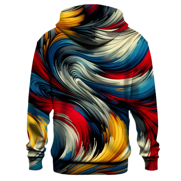 Bold Brushstroke Tie-Dye Hoodie