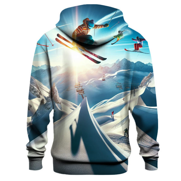 Freestyle Skiing Thrills Hoodie