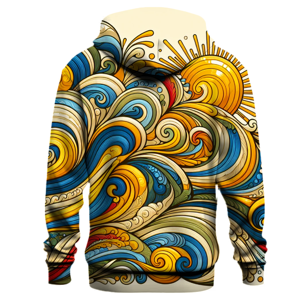Hippie Sunshine Wave Hoodie