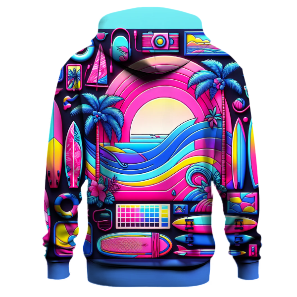 Neon Surf Adventure Hoodie