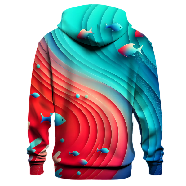 Coral Reef Gradient Design Hoodie