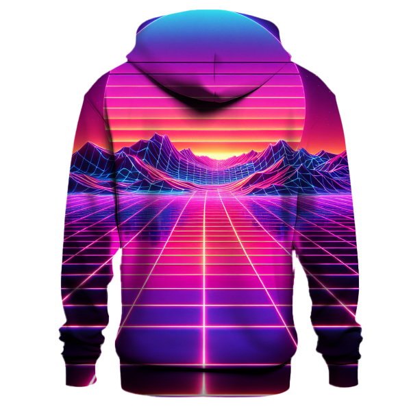 Neon Grid Landscape Hoodie