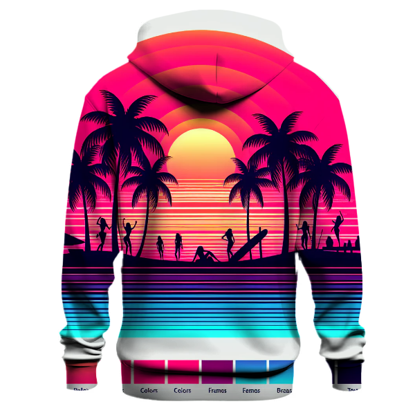 Bright Tropical Sunset Gradient Hoodie