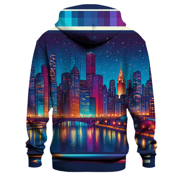 Chic Cityscape Night Hoodie