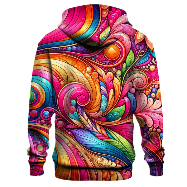 Floral Harmony Tie-Dye Hoodie