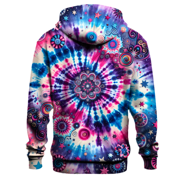 Groovy Tie-Dye Stars Hoodie