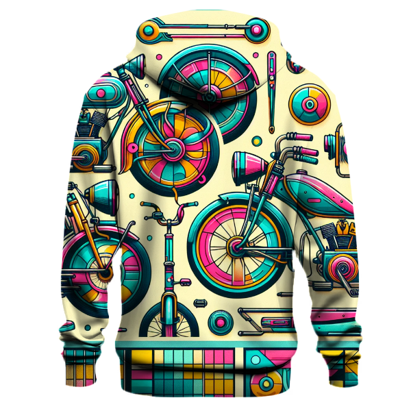 Retro Neon Bikes Hoodie