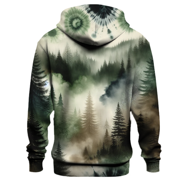 Misty Forest Tie-Dye Hoodie