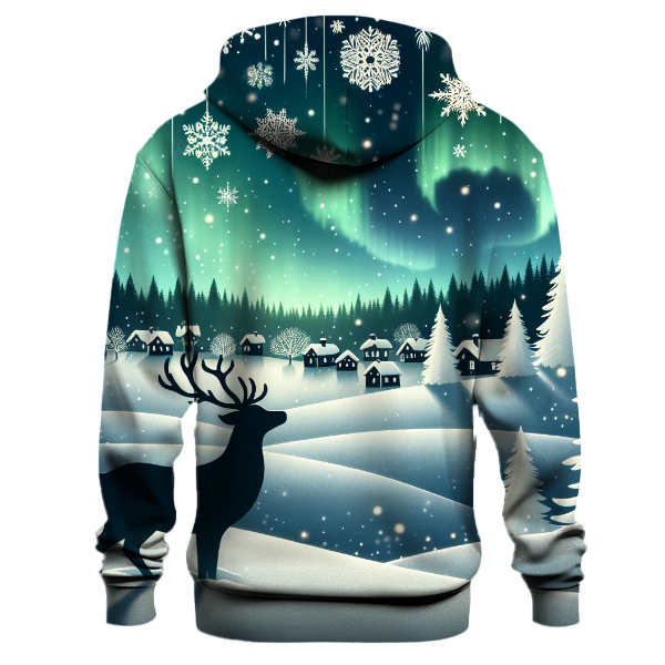 Nordic Night Christmas Scene Hoodie