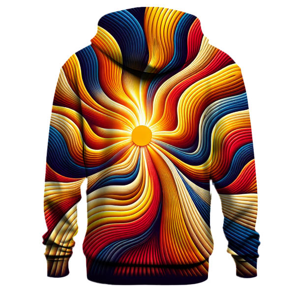 Sunburst Groovy Stripes Hoodie