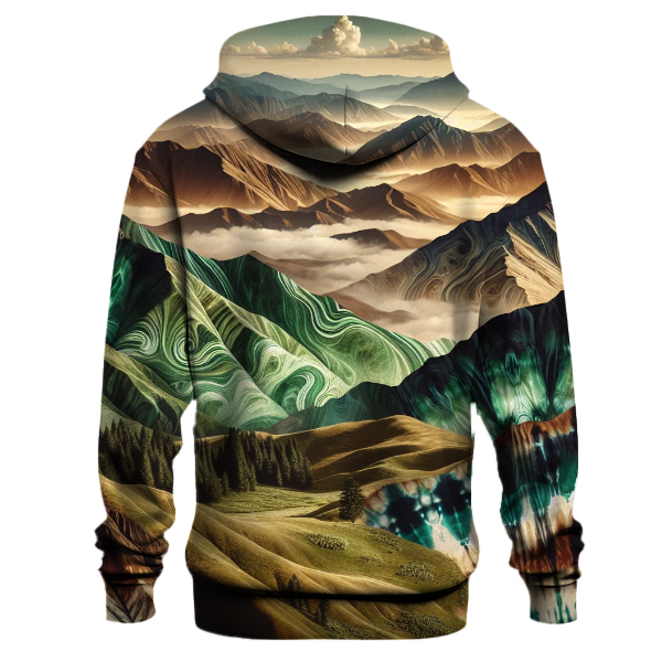Mystic Mountains Tie-Dye Design Hoodie