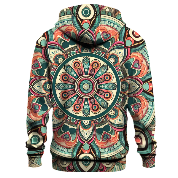 Peace and Love Mandala Design Hoodie
